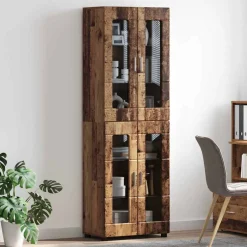 vidaXL Hoge kast FLORIN 60 x 35 x 182 cm Oudhout Bewerkt hout