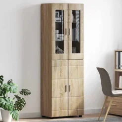 vidaXL Hoge kast FLORIN 60 x 35 x 182 cm Sonoma Eiken Bewerkt hout