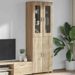 vidaXL Hoge kast FLORIN 60 x 35 x 182 cm Sonoma Eiken Bewerkt hout