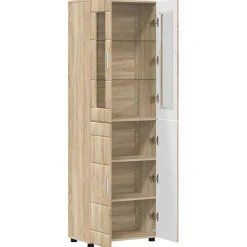vidaXL Hoge kast FLORIN 60 x 35 x 182 cm Sonoma Eiken Bewerkt hout