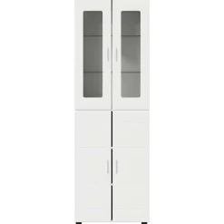 vidaXL Hoge kast FLORIN 60 x 35 x 182 cm Wit Bewerkt hout
