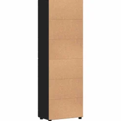 vidaXL Hoge kast FLORIN 60 x 35 x 182 cm Zwart Bewerkt hout