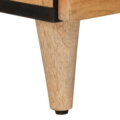 vidaXL Hoge kast Naturel 60 x 33,5 x 100 cm Massief Mango Hout