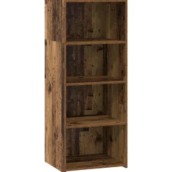 vidaXL Hoge kast Oud hout 50 x 41 x 124 cm Bewerkt hout