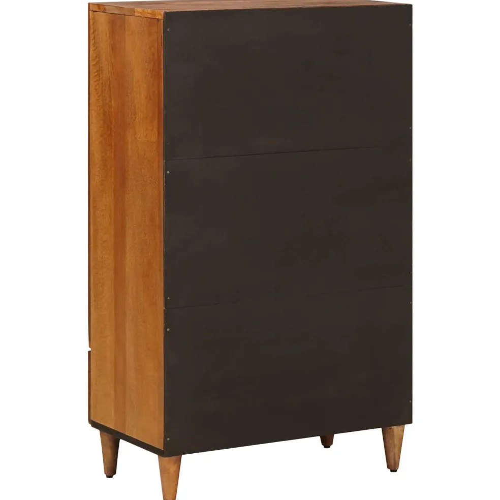 vidaXL Hoge kast Walnotenhout 60 x 33,5 x 100 cm Massief Mango Hout