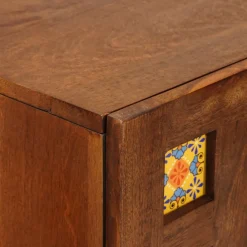 vidaXL Hoge kast Walnotenhout 60 x 33,5 x 100 cm Massief Mango Hout