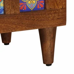 vidaXL Hoge kast Walnotenhout 60 x 33,5 x 100 cm Massief Mango Hout