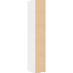 vidaXL Hoge kast 30x42,5x185 cm bewerkt hout wit
