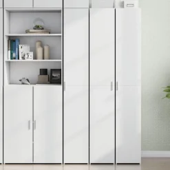 vidaXL Hoge kast 30x42,5x185 cm bewerkt hout wit