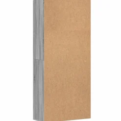vidaXL Hoge kast 80x35x180 cm bewerkt hout grijs sonoma eikenkleurig