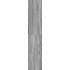 vidaXL Hoge kast 80x35x180 cm bewerkt hout grijs sonoma eikenkleurig