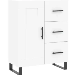 vidaXL Hoge kast 69,5x34x180 cm bewerkt hout wit