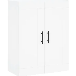 vidaXL Hoge kast 69,5x34x180 cm bewerkt hout wit