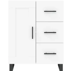 vidaXL Hoge kast 69,5x34x180 cm bewerkt hout wit