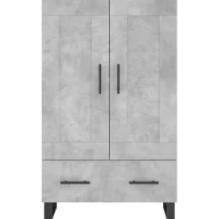vidaXL Hoge kast 69,5x31x115 cm bewerkt hout betongrijs