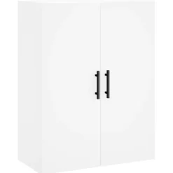 vidaXL Hoge kast 69,5x34x180 cm bewerkt hout wit
