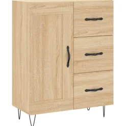 vidaXL Hoge kast 69,5x34x180 cm bewerkt hout sonoma eikenkleurig