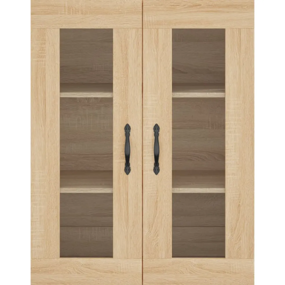 vidaXL Hoge kast 69,5x34x180 cm bewerkt hout sonoma eikenkleurig