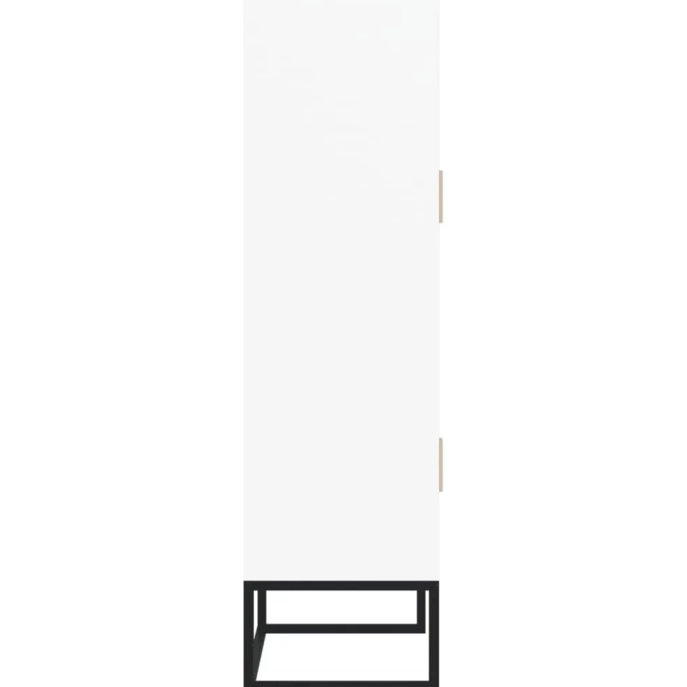 vidaXL Hoge kast 70x35x125 cm bewerkt hout wit