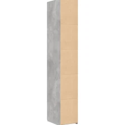 vidaXL Hoge kast 30x42,5x185 cm bewerkt hout betongrijs