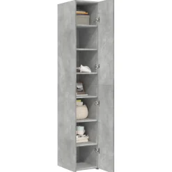vidaXL Hoge kast 30x42,5x185 cm bewerkt hout betongrijs