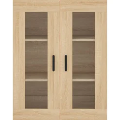 vidaXL Hoge kast 69,5x34x180 cm bewerkt hout sonoma eikenkleurig