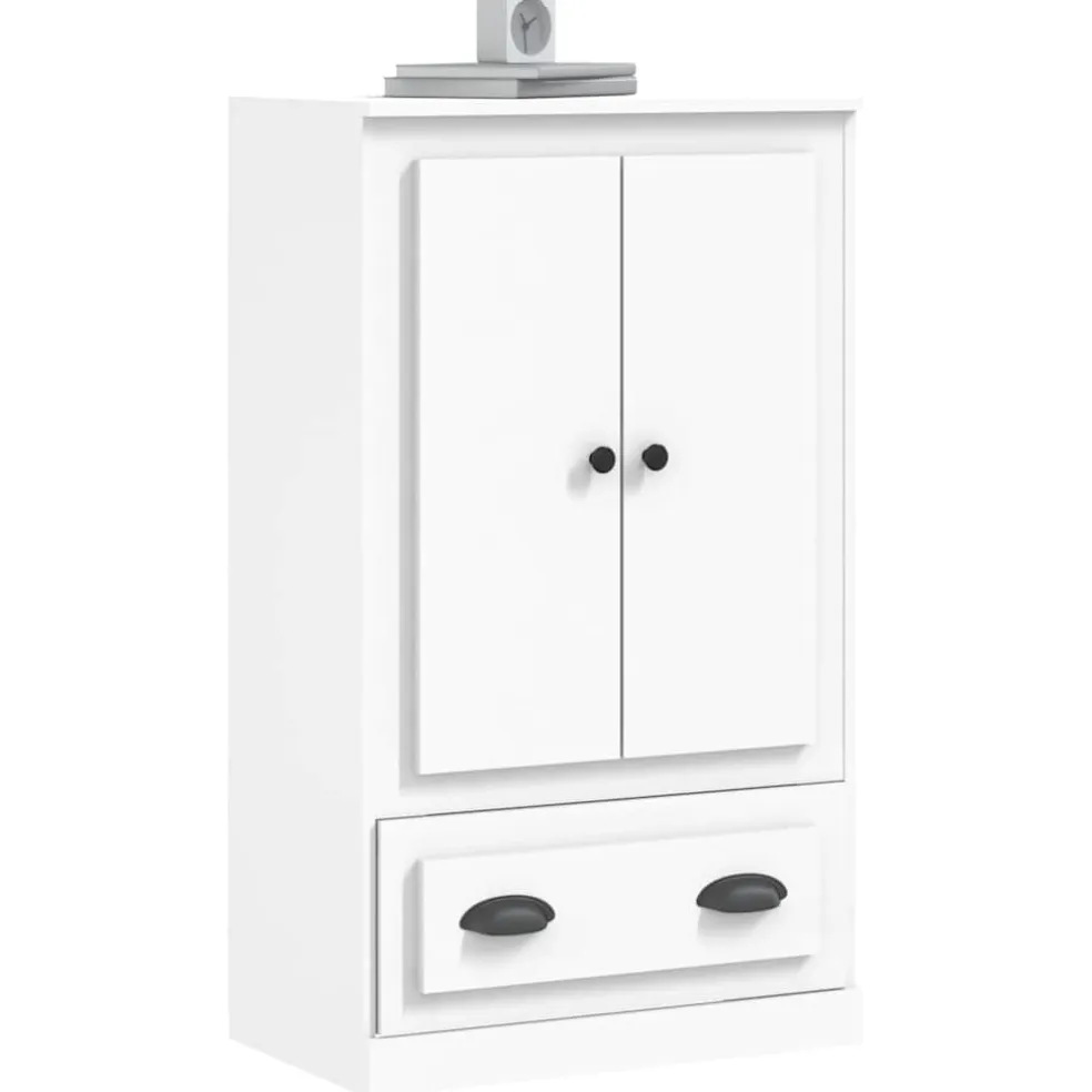 vidaXL Hoge kast 60x35,5x103,5 cm bewerkt hout wit