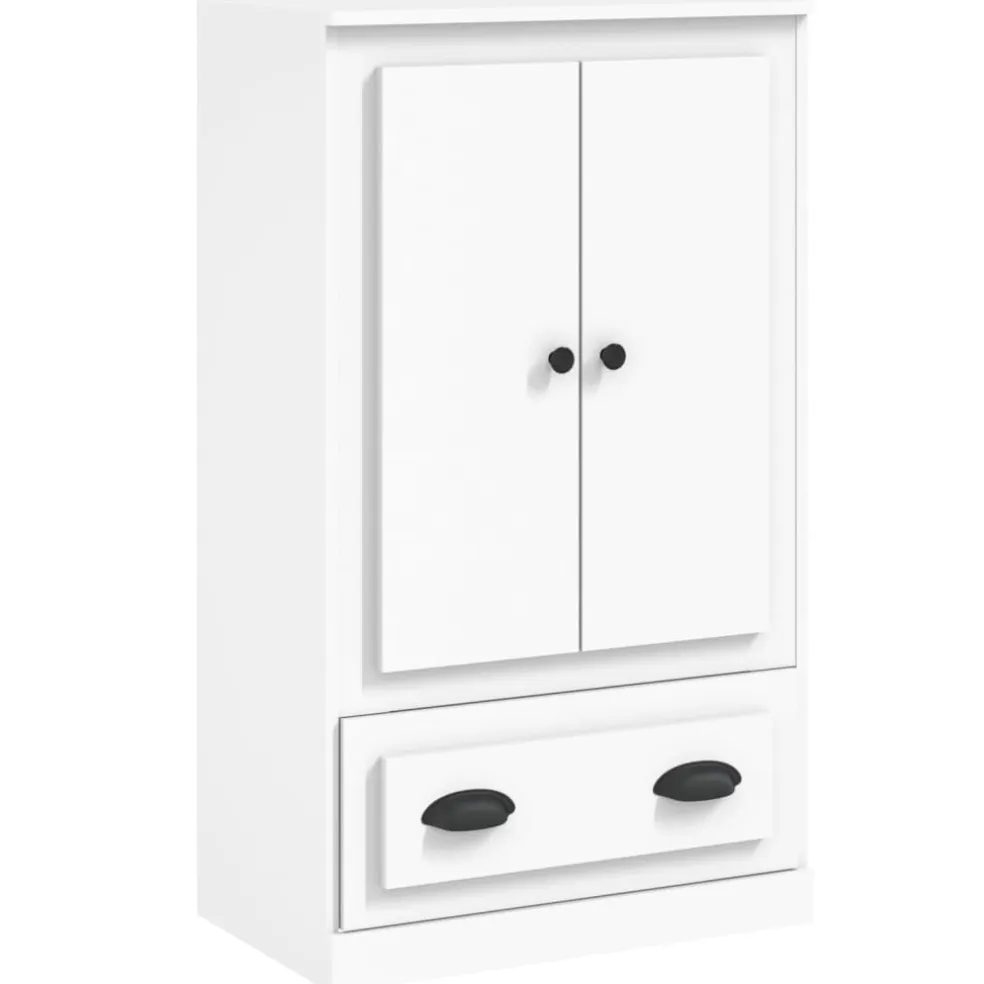 vidaXL Hoge kast 60x35,5x103,5 cm bewerkt hout wit