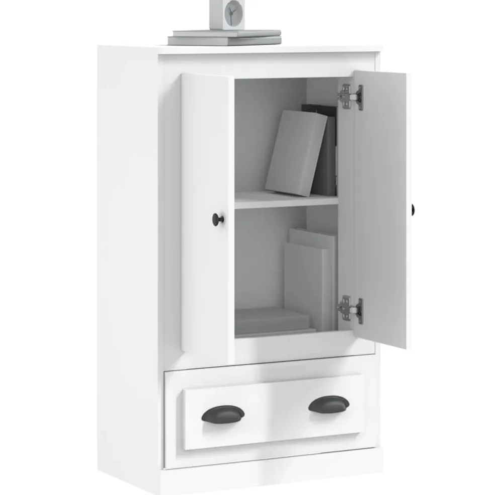 vidaXL Hoge kast 60x35,5x103,5 cm bewerkt hout wit