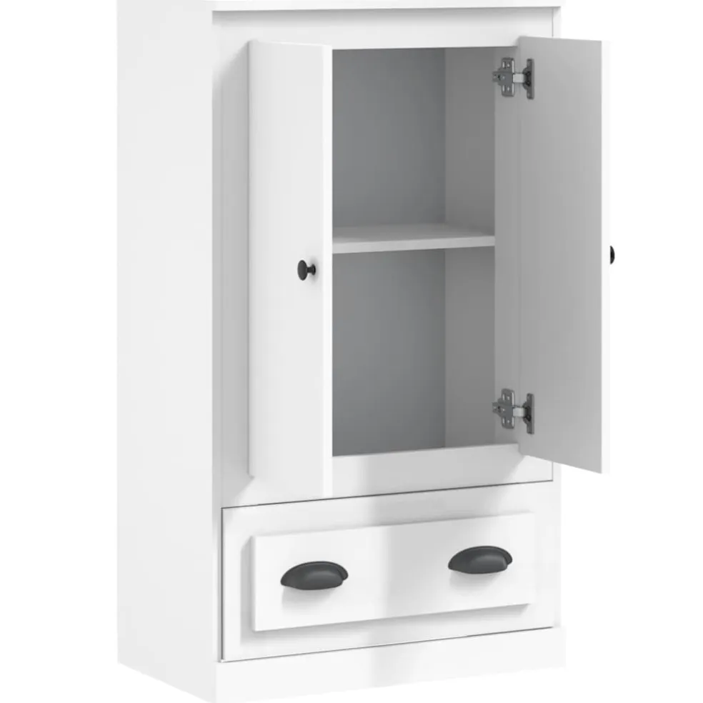 vidaXL Hoge kast 60x35,5x103,5 cm bewerkt hout wit