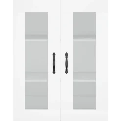 vidaXL Hoge kast 69,5x34x180 cm bewerkt hout wit