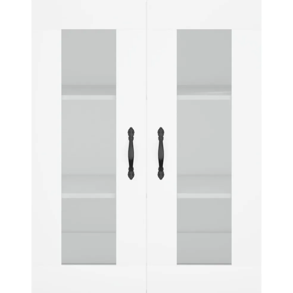 vidaXL Hoge kast 69,5x34x180 cm bewerkt hout wit
