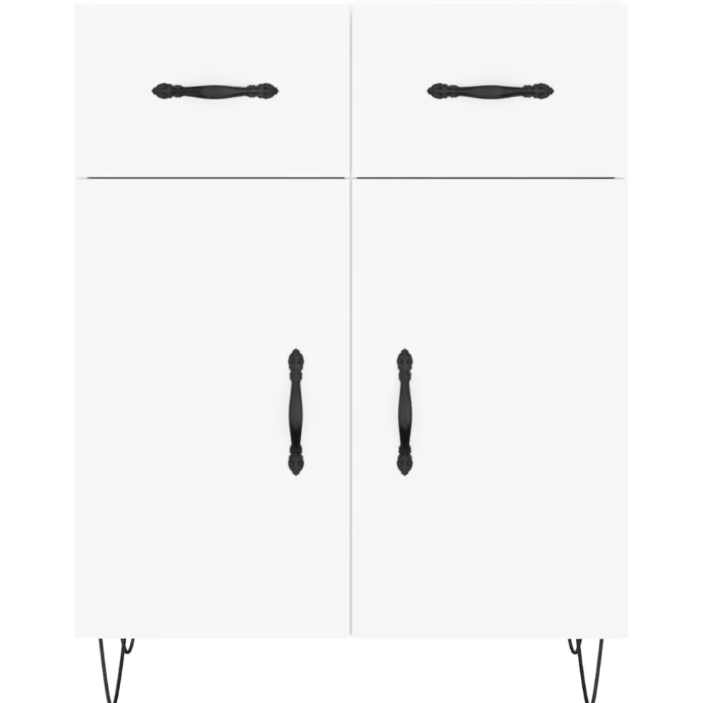 vidaXL Hoge kast 69,5x34x180 cm bewerkt hout wit