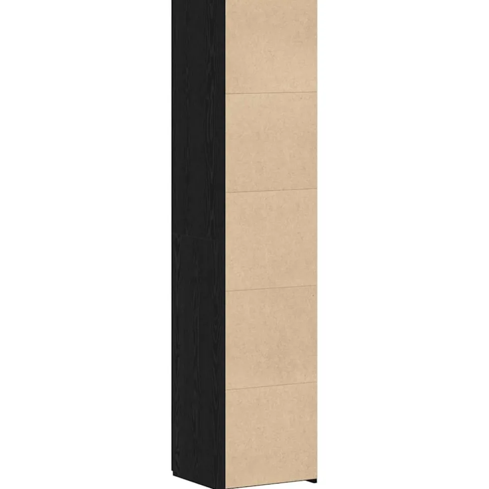 vidaXL Hoge kast Zwart Eiken 40 x 42,5 x 185 cm