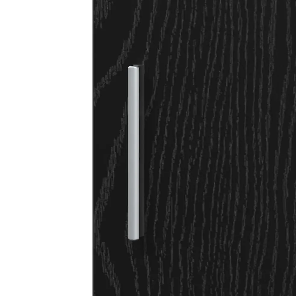 vidaXL Hoge kast Zwart Eiken 40 x 42,5 x 185 cm