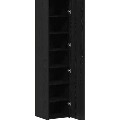 vidaXL Hoge kast Zwart Eiken 40 x 42,5 x 185 cm