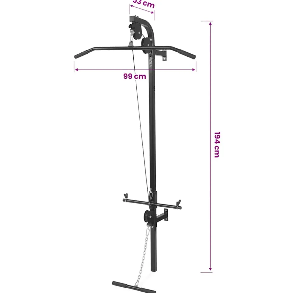 vidaXL Home gym met 2 katrollen wandgemonteerd
