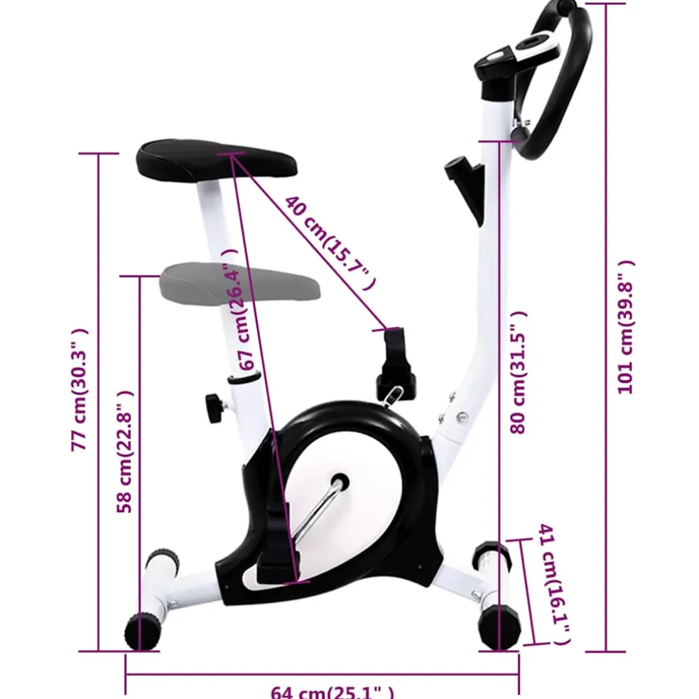 vidaXL Hometrainer met bandweerstand zwart