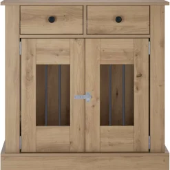 vidaXL Hond Bench Meubel Artisanaal eiken 80 x 47,5 x 80 cm