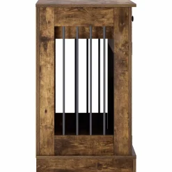 vidaXL Hond Bench Meubel Gerookt eiken 80 x 47,5 x 80 cm Bewerkt hout