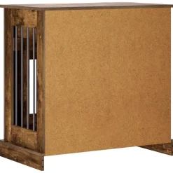 vidaXL Hond Bench Meubel Gerookt eiken 80 x 47,5 x 80 cm Bewerkt hout