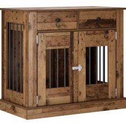 vidaXL Hond Bench Meubel Oud hout 90 x 47,5 x 80 cm Bewerkt hout