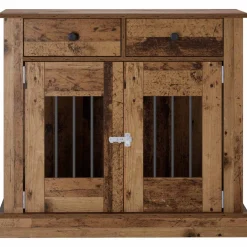 vidaXL Hond Bench Meubel Oud hout 90 x 47,5 x 80 cm Bewerkt hout