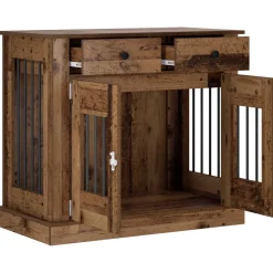 vidaXL Hond Bench Meubel Oud hout 90 x 47,5 x 80 cm Bewerkt hout