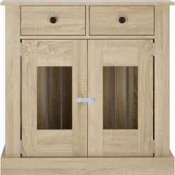 vidaXL Hond Bench Meubel Sonoma Eiken 80 x 47,5 x 80 cm Bewerkt hout