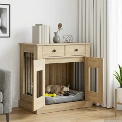 vidaXL Hond Bench Meubel Sonoma Eiken 80 x 47,5 x 80 cm Bewerkt hout