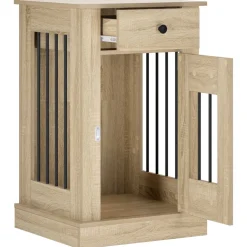 vidaXL Hond Bench Meubel Sonoma Eiken 50 x 47,5 x 80 cm Bewerkt hout