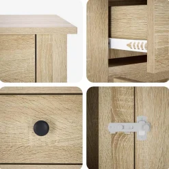 vidaXL Hond Bench Meubel Sonoma Eiken 50 x 47,5 x 80 cm Bewerkt hout