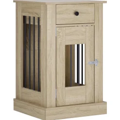vidaXL Hond Bench Meubel Sonoma Eiken 50 x 47,5 x 80 cm Bewerkt hout