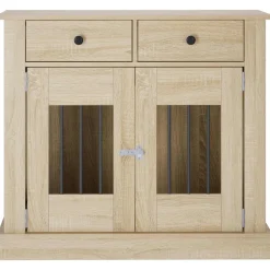 vidaXL Hond Bench Meubel Sonoma Eiken 90 x 47,5 x 80 cm Bewerkt hout